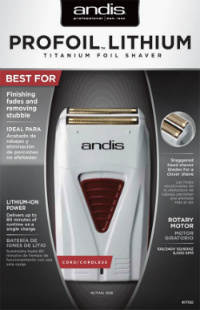 Andis LIGHTWEIGHT Cordless Mens Shaver Long Lasting Battery